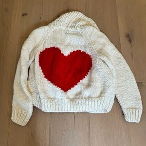 ♥️ GOGO Short Heart Cardigan - The CUTEST!!  One Size Fits Most, lambs wool ♥️